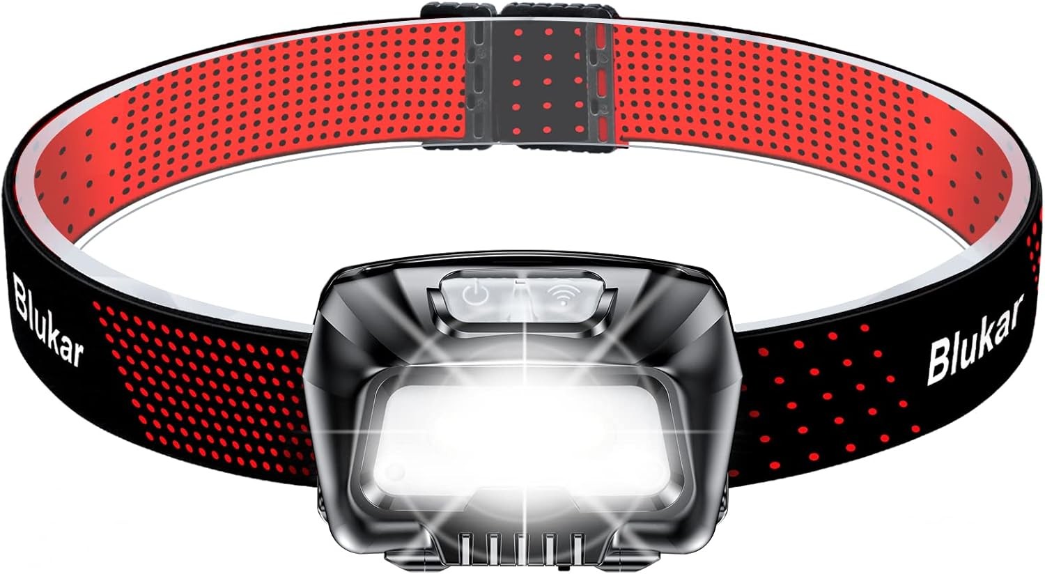 Blukar Head Torch Rechargeable, 2000L Super Bright LED Headlamp Headlight with