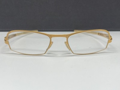 ic! Berlin Brille Herren Damen gold oval eckig Igor NP:499 