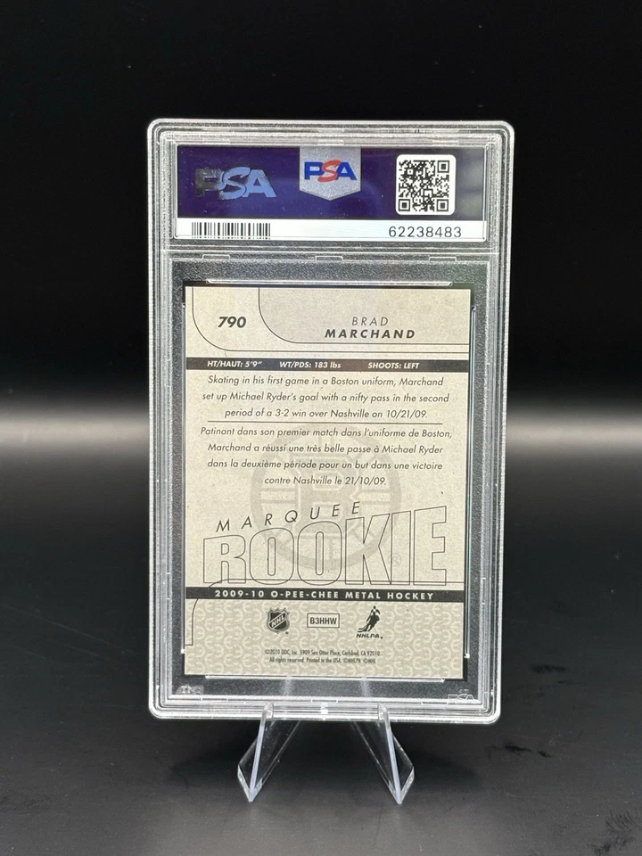 2009-10 O-Pee-Chee - Marquee Rookies Brad Marchand, PSA 9, Boston, Florida - Image 2 of 2