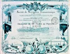 Soc. de Navigation Transoc&eacute;anique Anleihe Paris 1920 Frankreich France Schiff