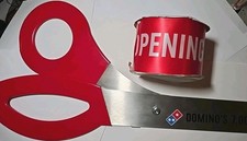 Domino's Pizza 7,000th Store Grand Opening 36" Scissors & Ribbon (4in X  100ft)