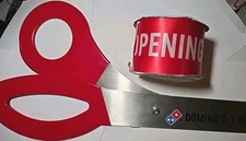 Domino's Pizza 7,000th Store Grand Opening 36" Scissors & Ribbon (4in X  100ft)
