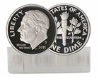 2011-S Proof Roosevelt Dime 50-Coin Roll Silver