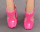 Vintage Barbie 1960s Japan HOT PINK T STRAP MOD HEELS Shoes #1468 #1791 #3406