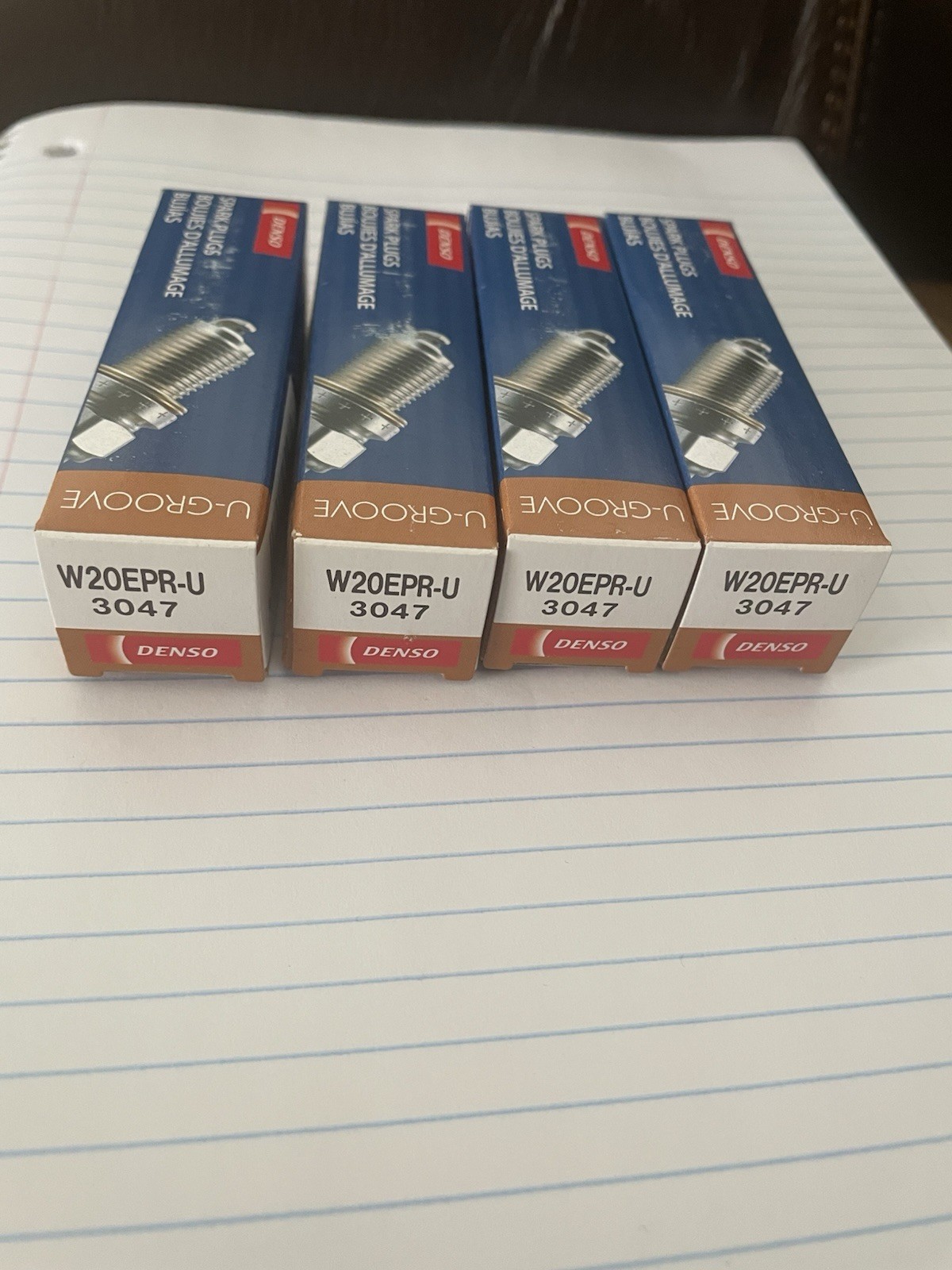 4 U-Groove Spark Plug DENSO W20EPR-U 3047 Qty Of 4