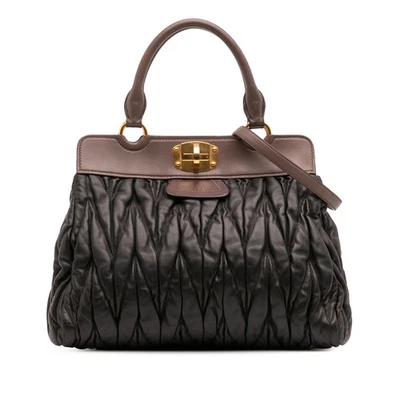 Miu Miu Matelasse Cuir Turnlock Cabas - Photo 1/4