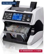 MUNBYN IMC01 Bank Grade Money Counter Machine Mixed Denomination, 2CIS/UV/IR/MG/