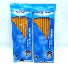 Paper Mate American Classic pencils Wood Pencil 10 Count 2 Packs HB #2 USA 2002