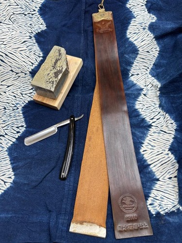Natural whetstone RAZOR STROP made in Japan