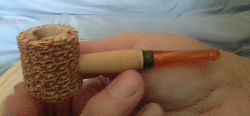 CornCob Pipe Mini Straight Stem Pocket Collect/Display/Halloween/Snowman NEW