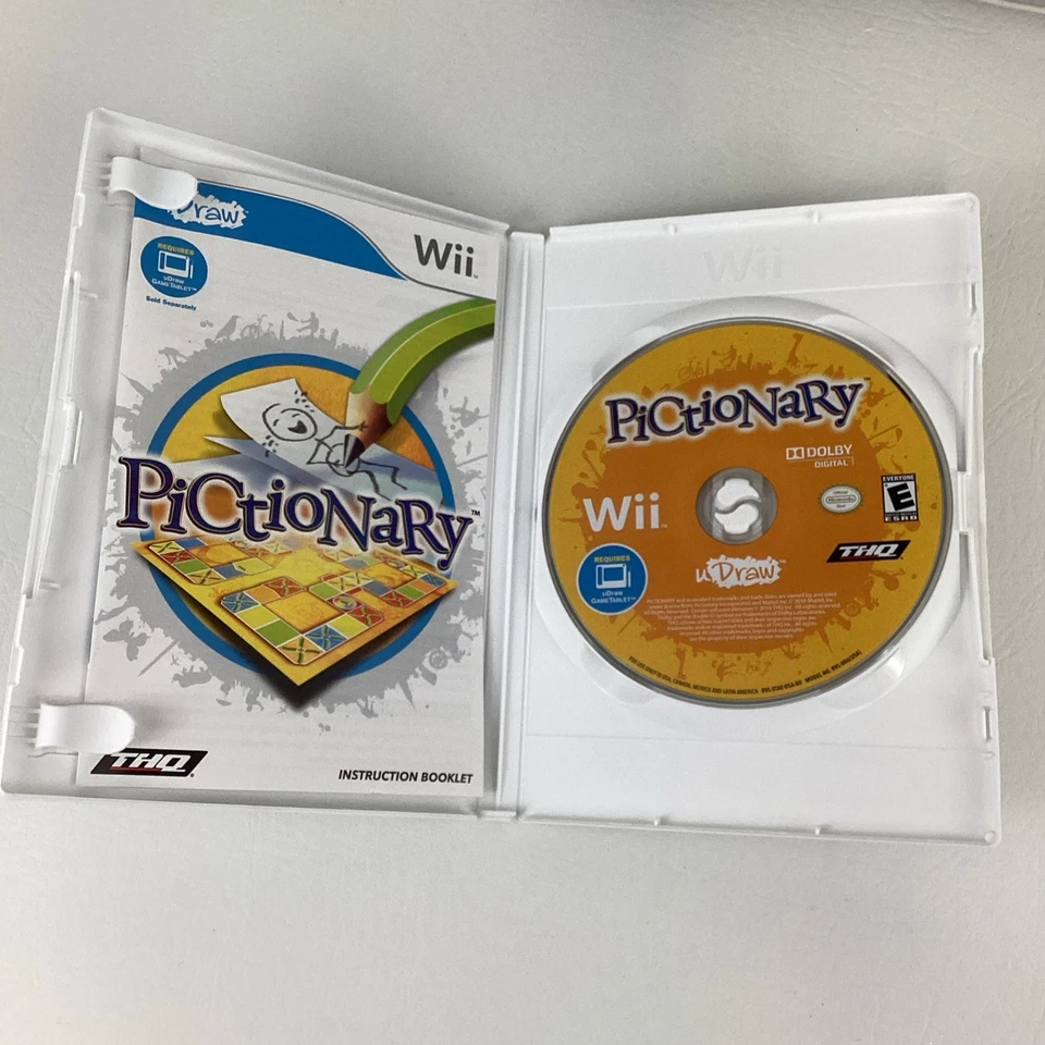 Nintendo Wii U Draw Game Tablet Pictionary Game Disc U Draw Studio Bundle 2010 - Imagem 4 de 4