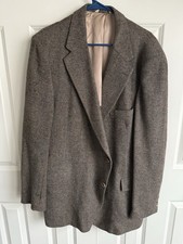 Beautiful Vintage Houndstooth Blazer Jacket Trench Coat XL/XXL BIG AND TALL