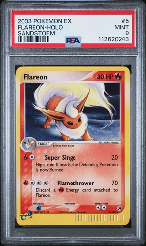 2003 POKEMON EX SANDSTORM #5 FLAREON-HOLO PSA 9 NEW CERT 💎