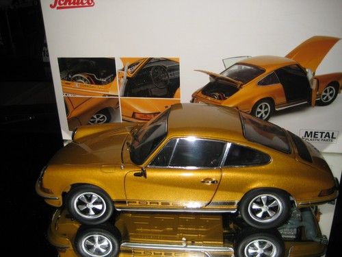 1:18 Schuco Porsche 911 S 1973 cupé dorado Rareza en EMBALAJE ORIGINAL - Imagen 3 de 5