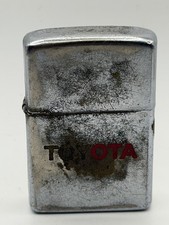 Vintage 1982 Toyota Logo Advertising Chrome Zippo Lighter ***READ