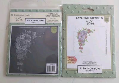 Lisa Horton Trailing Satin Flower 3D Embossing Folder und Layering Schablone