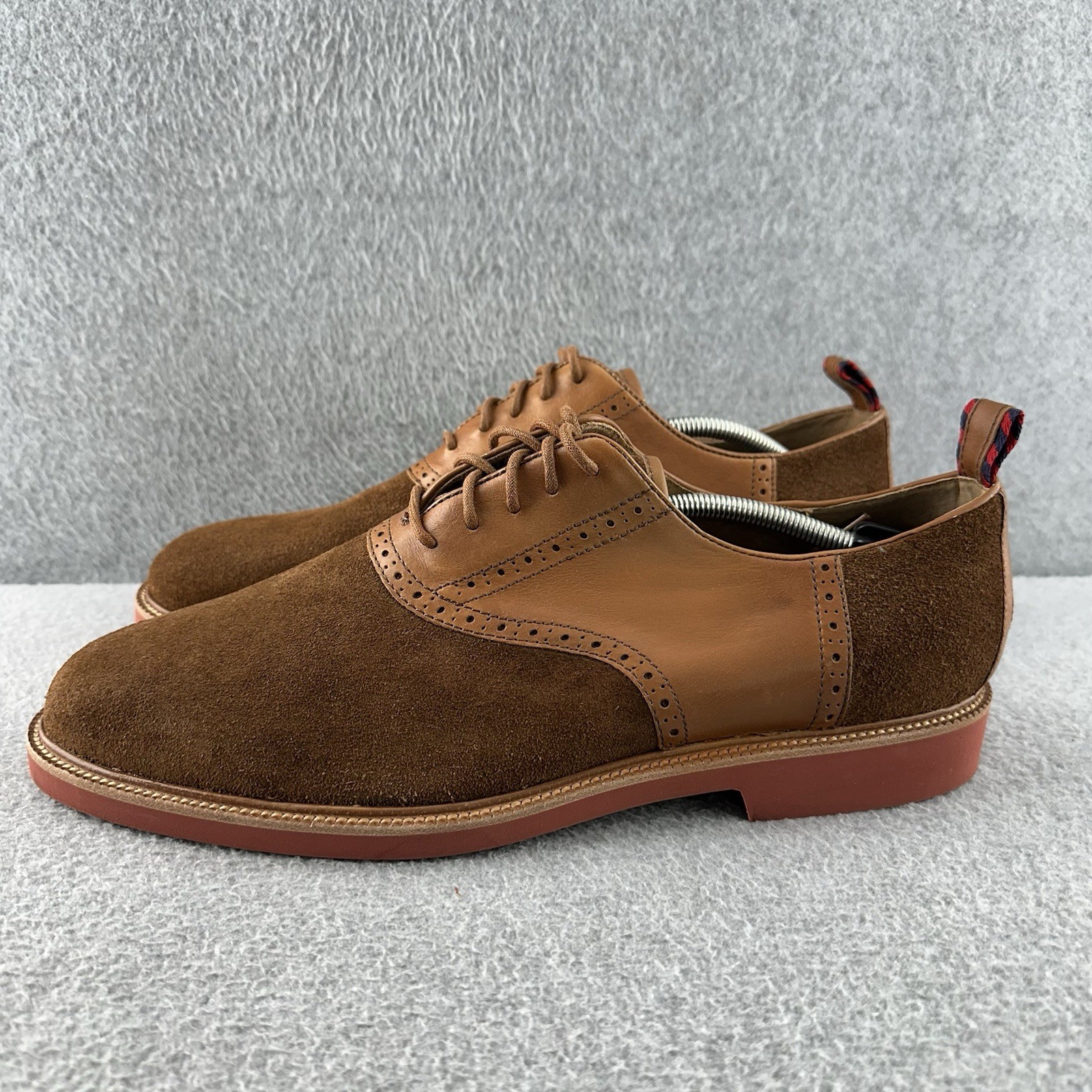 Polo Ralph Lauren Torrington Saddle Shoes Mens 13 D Brown Leather Suede Oxford