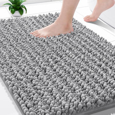 Bathroom Rugs Non Slip Washable - Ultra Soft Absorbent Chenille Bath Mat, Quick