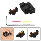 Fiber Optic Front Sight Rear Combat Red Dot Fiber Sight for Standard Glock