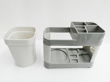 Toothbrush Toothpaste Stand Holder with Cup Bathroom Storage W/Cups Storage US