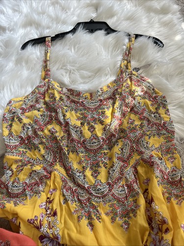 Anthropologie Colorful Floral Cropped Jumpsuit Sz S Adjustable Strap - Picture 13 of 15