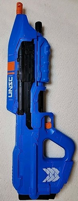 #ad #ad Halo BoomCo MA5 Blaster Rifle UNSC Dart Gun Mattel 2015 RARE Blue Gun ONLY $69.99