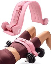 Hip Thrust Belt, Leather Dumbbell Booty Workout Belt pink