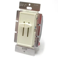 Dual Slide Dimmer, 300W, Single Pole/2-Way, 120V, Almond