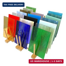 BiNARi 20 Pack 4"x6" Wissmach COE 96 Mixed Fusible Glass Sheets - Premium Am