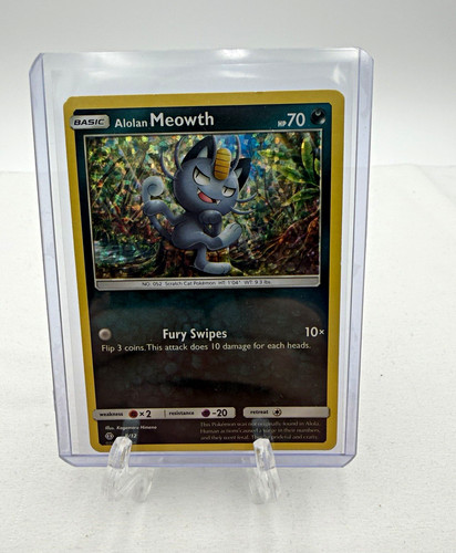 2017 Pokemon Alolan Meowth 8/12 McDonald’s Promo Confetti Holo
