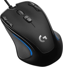 Logitech G300s Gaming Mouse Wired 2500 DPI 9 Programmable Buttons