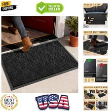 Outdoor Mats for Front Door 29.5x17, Stops Mud & Dirt at Entrance, Fits Garag...