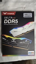 Team Group T-Force Delta RGB DDR5 16GB RAM Kit (2x8) Black, 6000MHz CL38