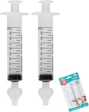 2Pcs Baby Nasal Aspirator, 10ml Nasal Irrigator, Reusable Silicone nasal Suction