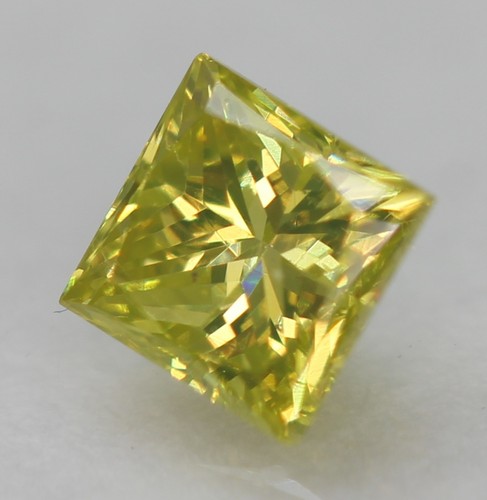 0,19 carati giallo canarino VVS2 principessa diamante naturale potenziato 3,16X3,00 m VIDEO - Foto 2 di 3