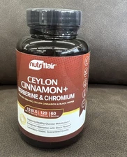 NutriFlair Ceylon Cinnamon + Berberine & Chromium Dietary Supplement 60 serving