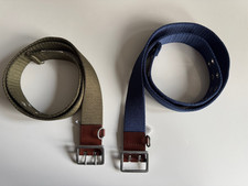 Levi's woven belts 36in blue and beige - Double clasp buckle - Reinforced holes