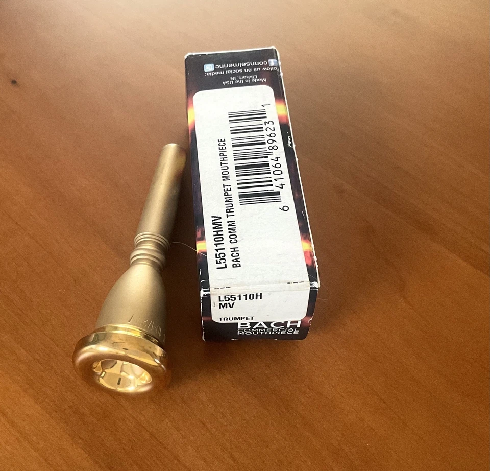 Bach Commercial Trumpet Mouthpiece 10-1/2MV Gold Plate – Lead & High Register - Image 2 of 4