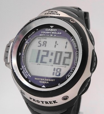 CASIO PRG 100J Solar Protrek Watch Digital Timepiece Excellent Condition
