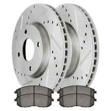 Front Drilled Slotted Brake Rotors Pads Kit Nissan Versa 1.8L 07-12 16-815A