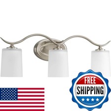 Progress Lighting Inspire Collection 3-Light Etched Glass Bath Vanity Light