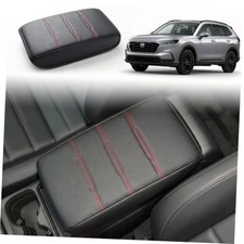 Armrest Cover for 2023-2026 Honda CRV Black with Red Black with Red Stitches