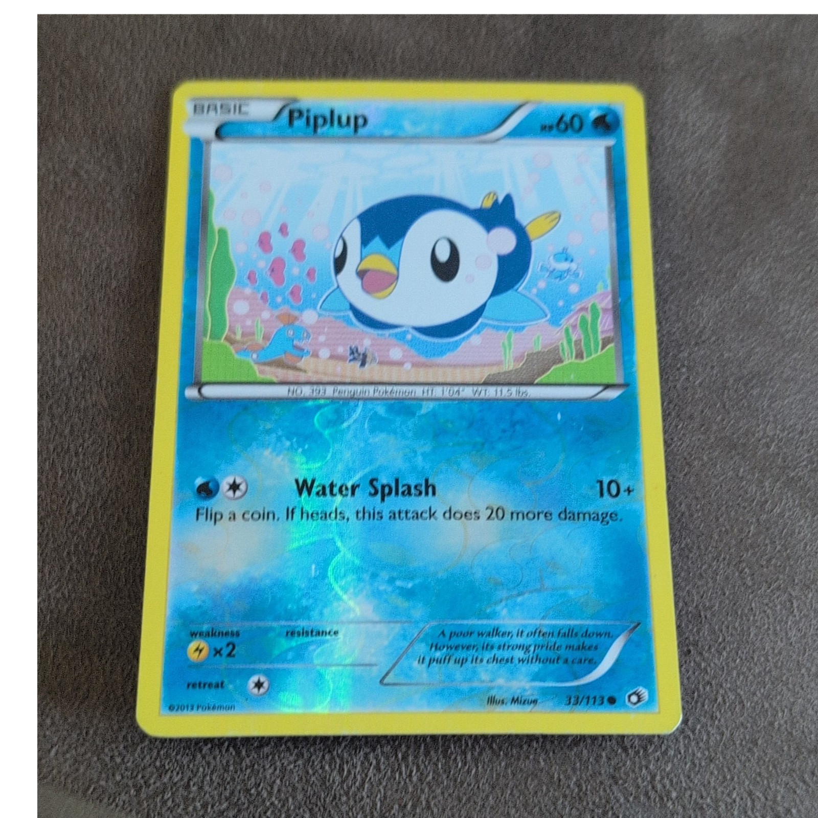 Piplup 33/113 Legendary Treasures Common Reverse Holo Basic Pokémon TCG