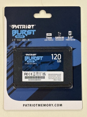 Patriot Burst Elite 2.5'' SATA III Internal Solid State Drive (SSD) SEALED NEW