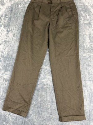 Bugle Boy Mens Olive Green Pleated Dress Pants 36