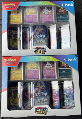 2* Pokémon Paldean Fates Costco 5 Mini Tin Bundle