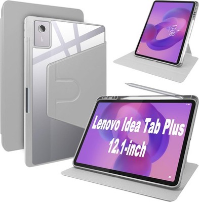 PU Lederhülle für Lenovo Idea Tab Plus 12,1 Zoll mit Stiftschlitz Schutzhülle