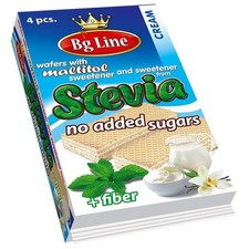 Stevia Mini Wafers Bg Line Sugar-free sweetener Stevia and vanilla cream - 90 gr