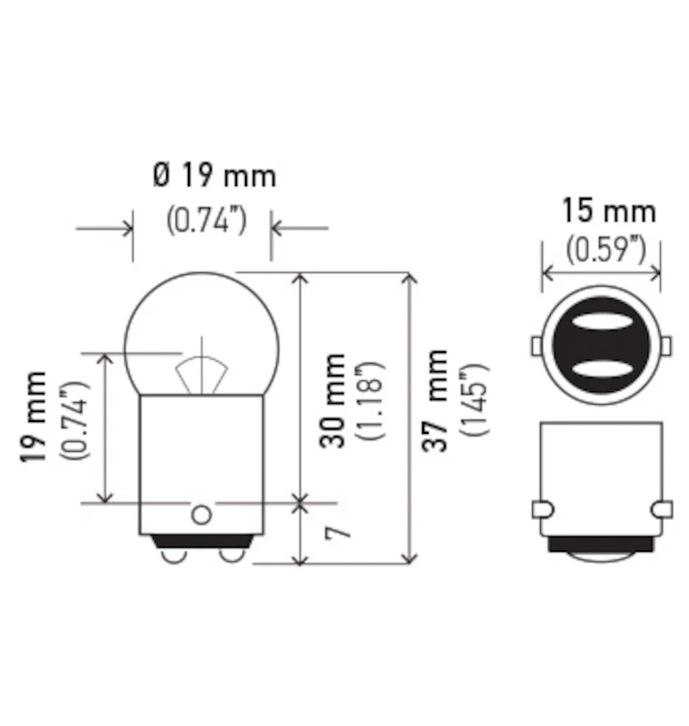 Bombilla trasera transparente Hella Lighting 90 Foto 2 de 3