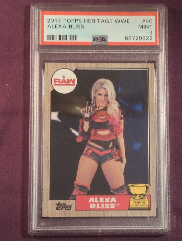 PSA 9 2017 Topps Heritage WWE Alexa Bliss #40